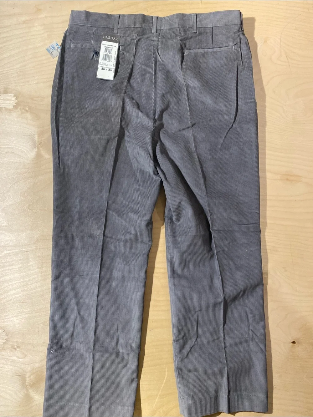 Haggar Men's Gray Corduroy Dress Pants 38 x 30 (SX)